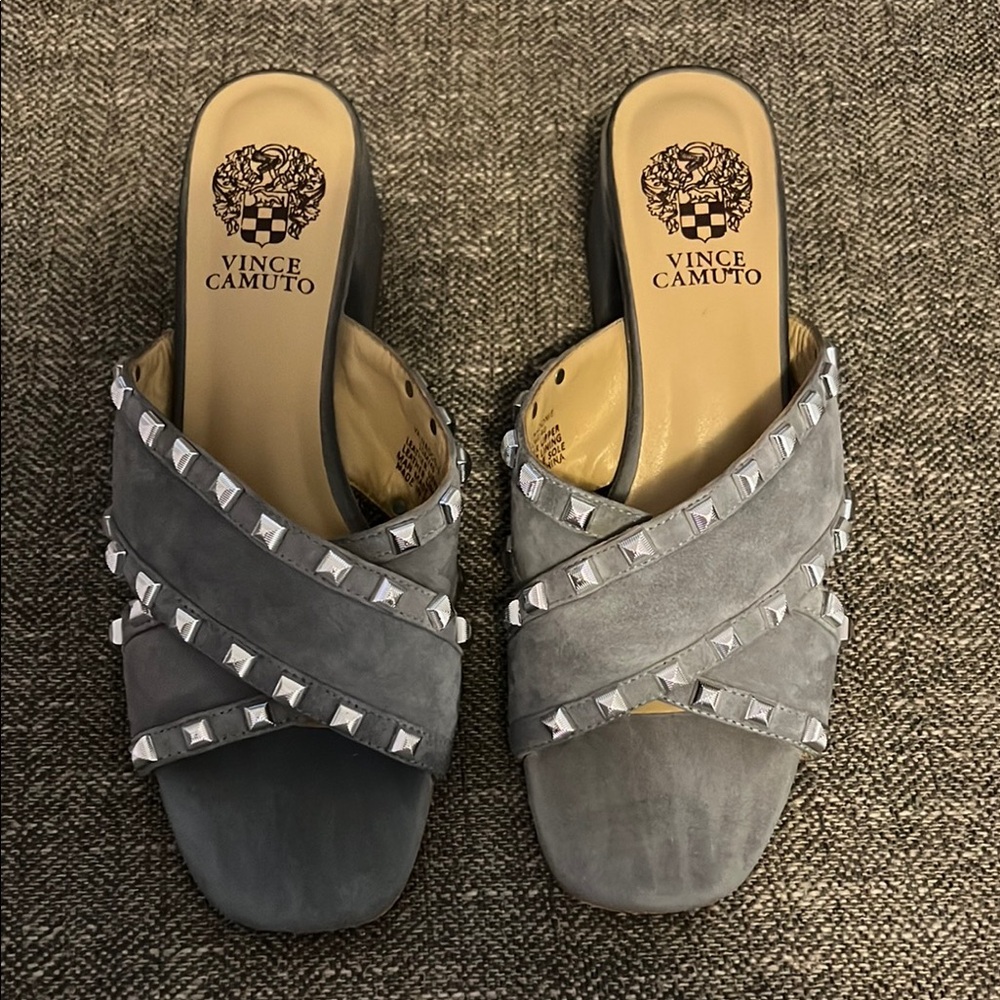 Vince Camuto Gray Studded Women's Sandals